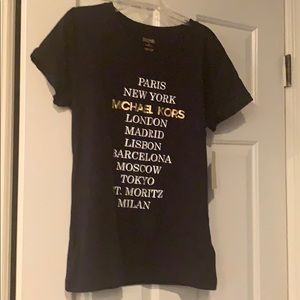 Michael Kors Black Tee. NWT. Medium